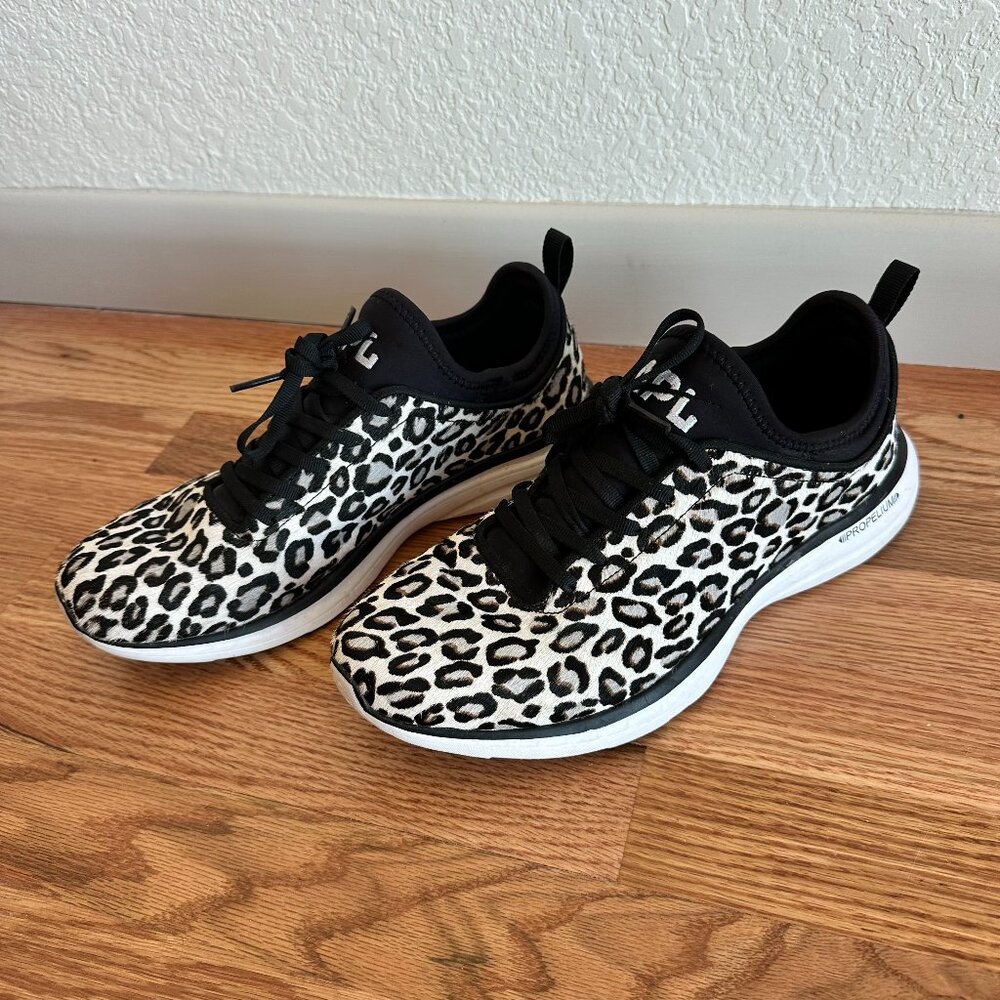 APL (Athletic Propulsion Labs) Iconic Pro Leopard-print Calf Hair Sneakers, 9.5